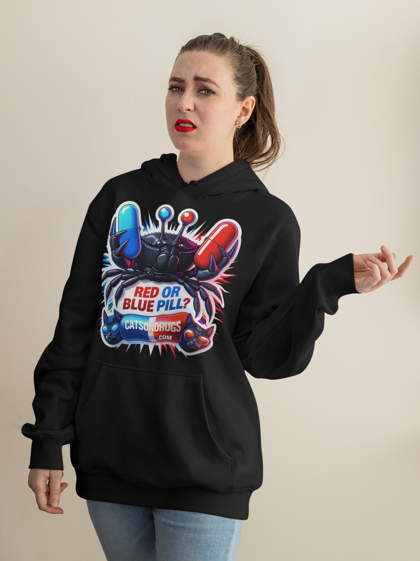 Streetwear Fashion | Red or Blue Pill Hoodie