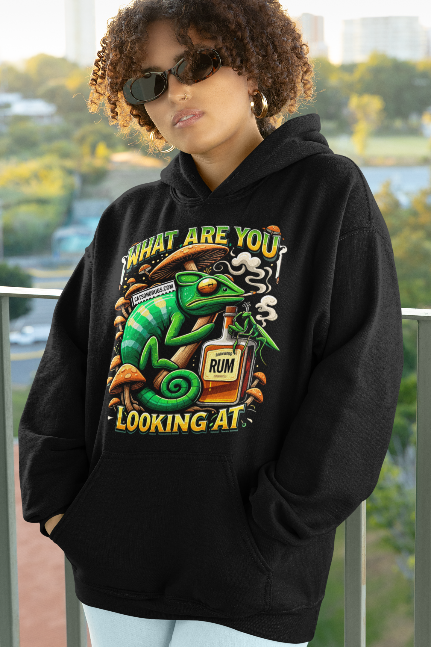 Psychedelic Chameleon | Trippy Hoodie