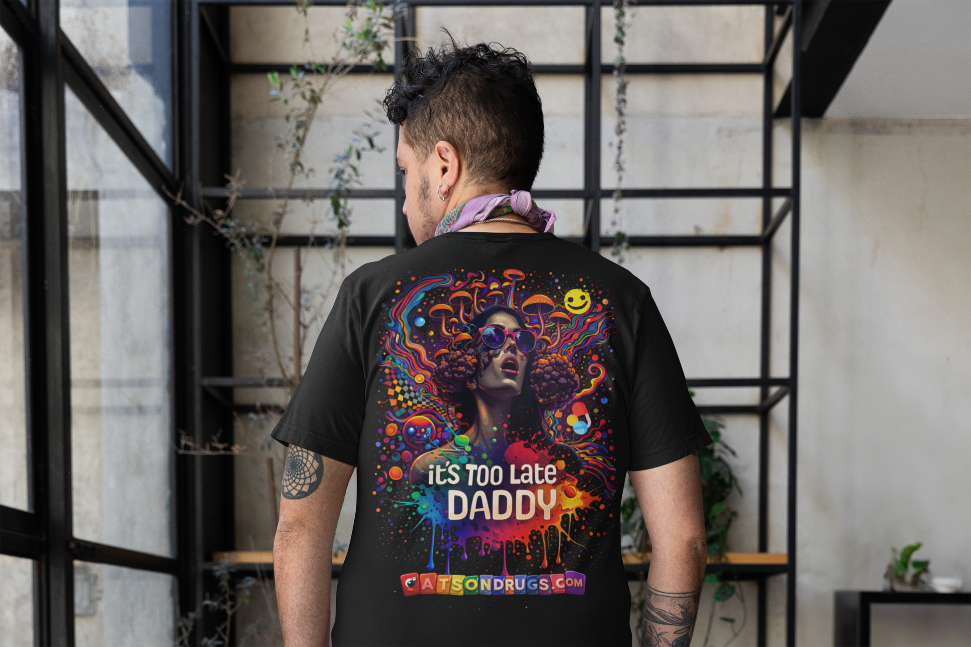 rave culture neon t shirt design