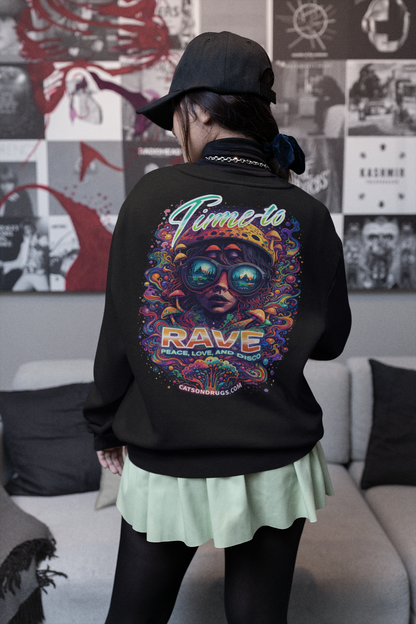rave graphic sweatshirt
