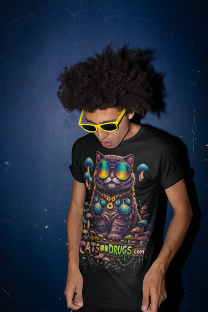 Techno T-Shirt | Diamond Trippy Cat