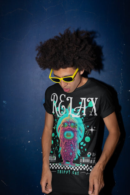Relax Trippy Cat | Psychedelic T-Shirt