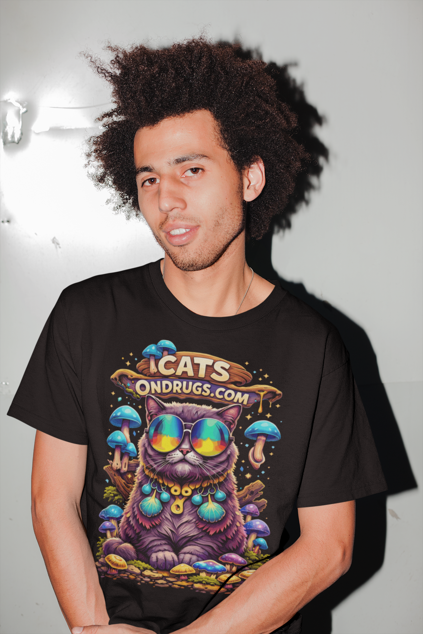 Rave T-Shirt | Diamond Trippy Cat
