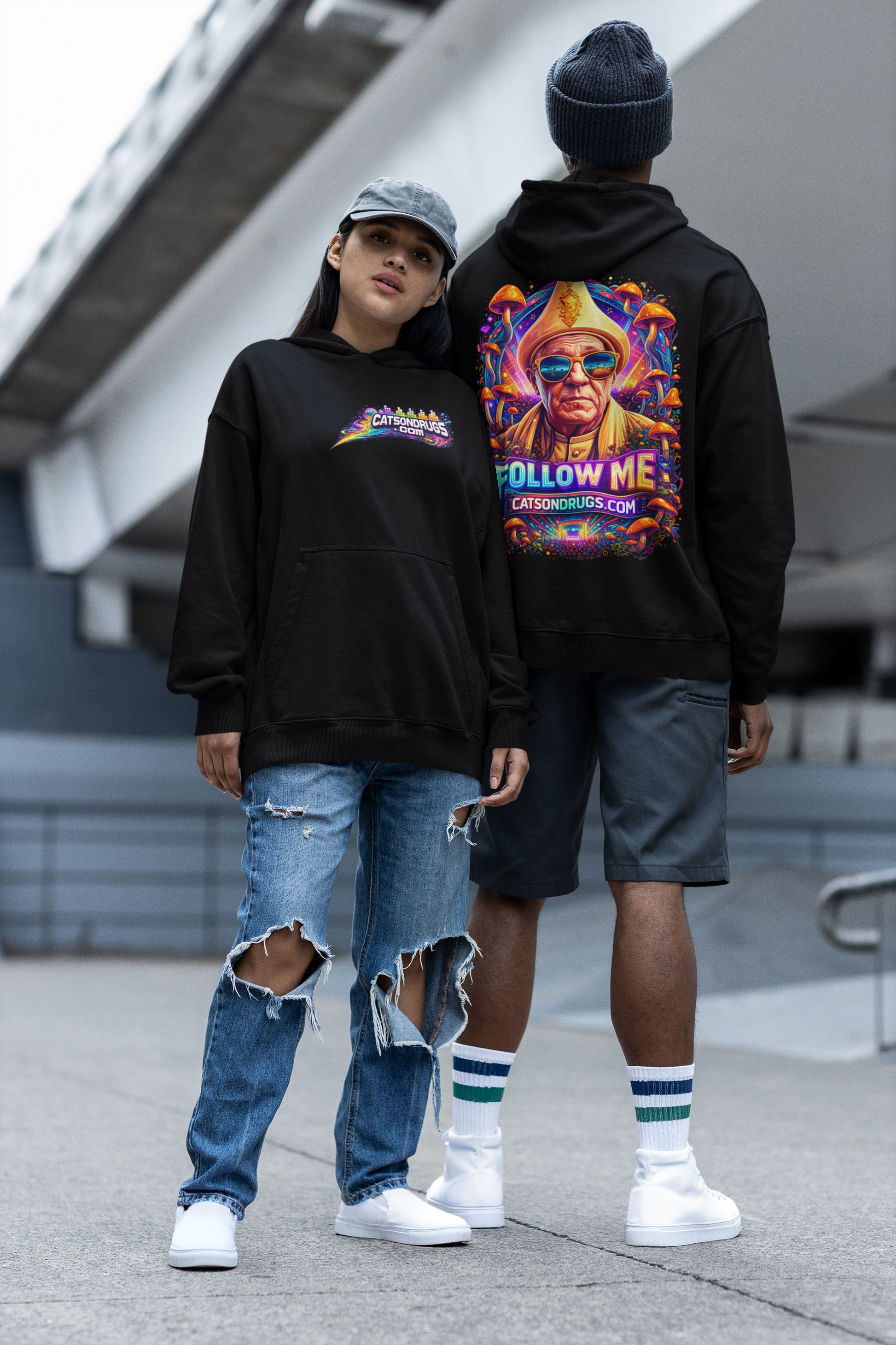 sudadera estampado psicodelico