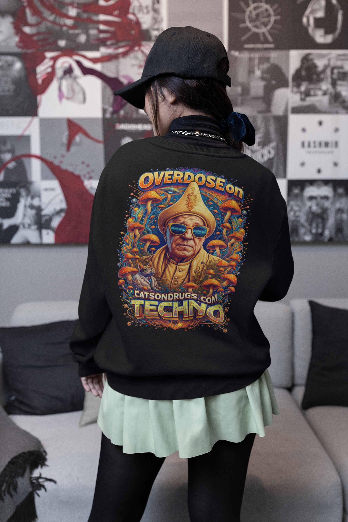 sudadera grafica festival techno