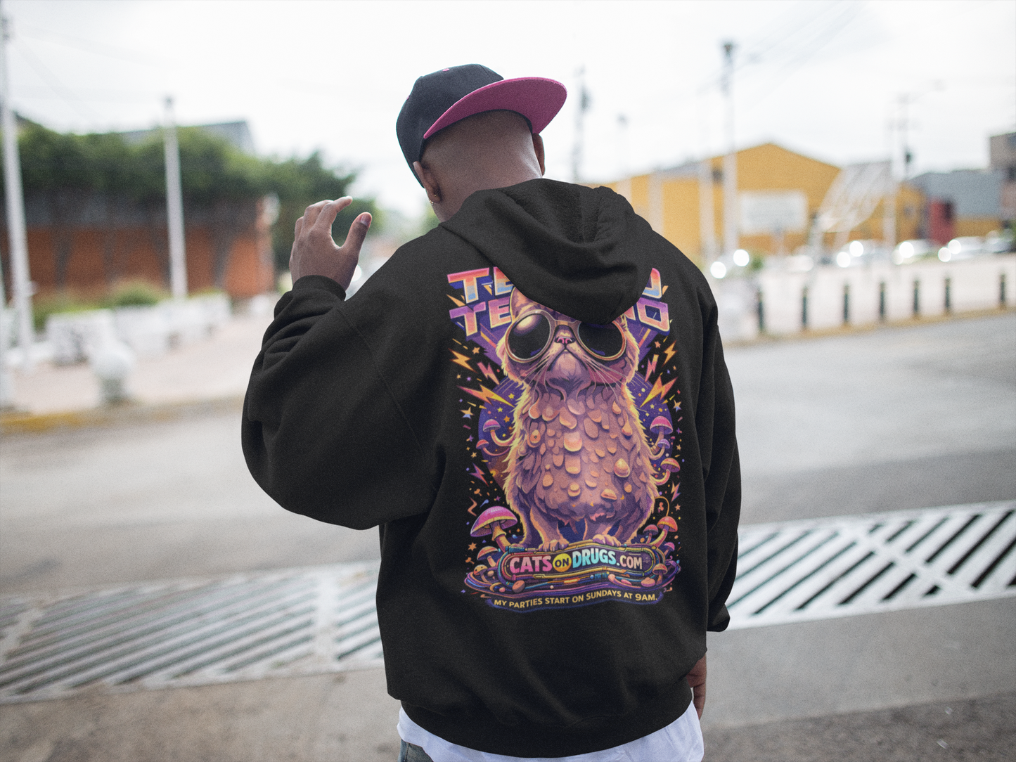 sudadera rave holografica