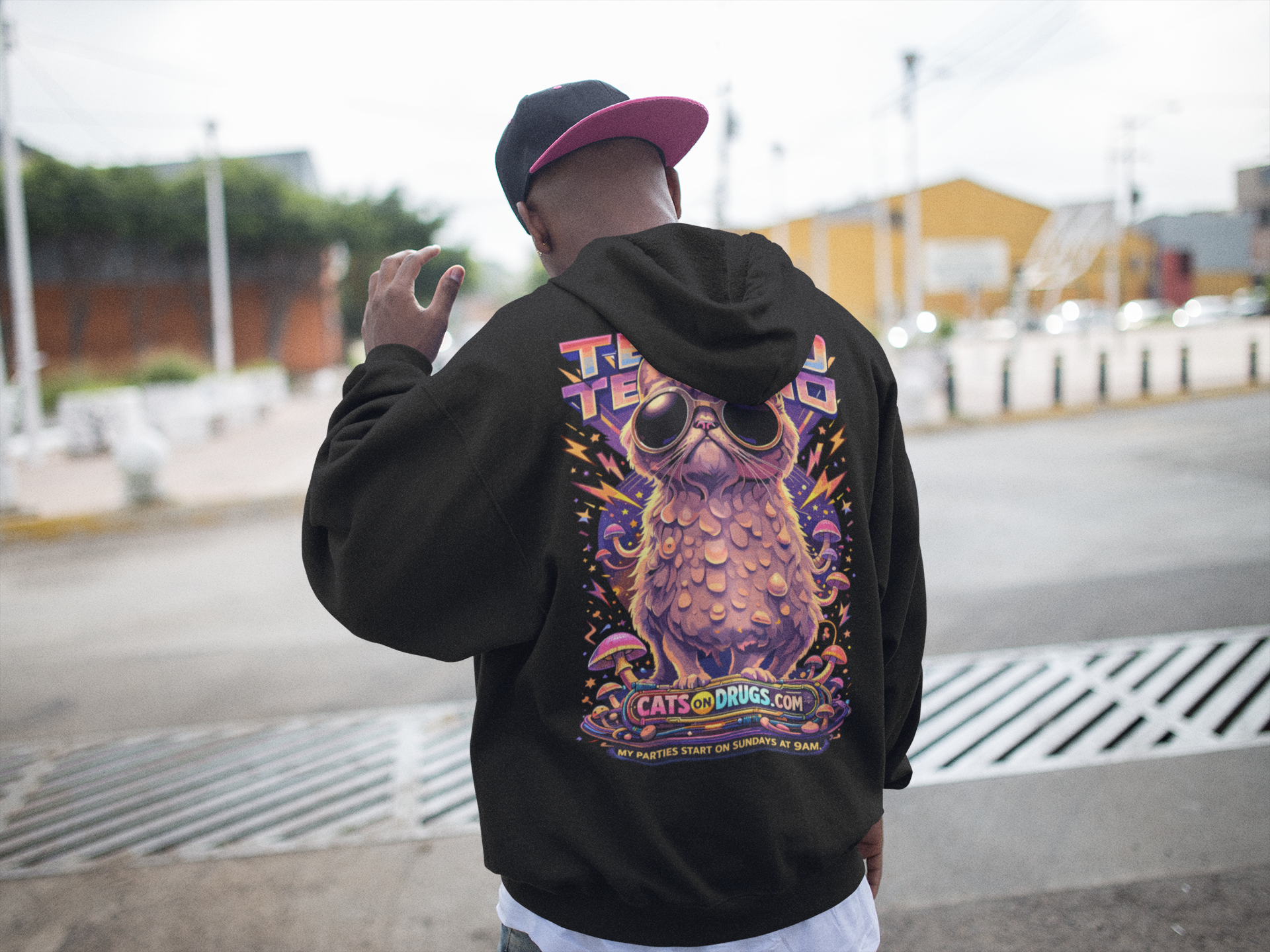 sudadera rave holografica