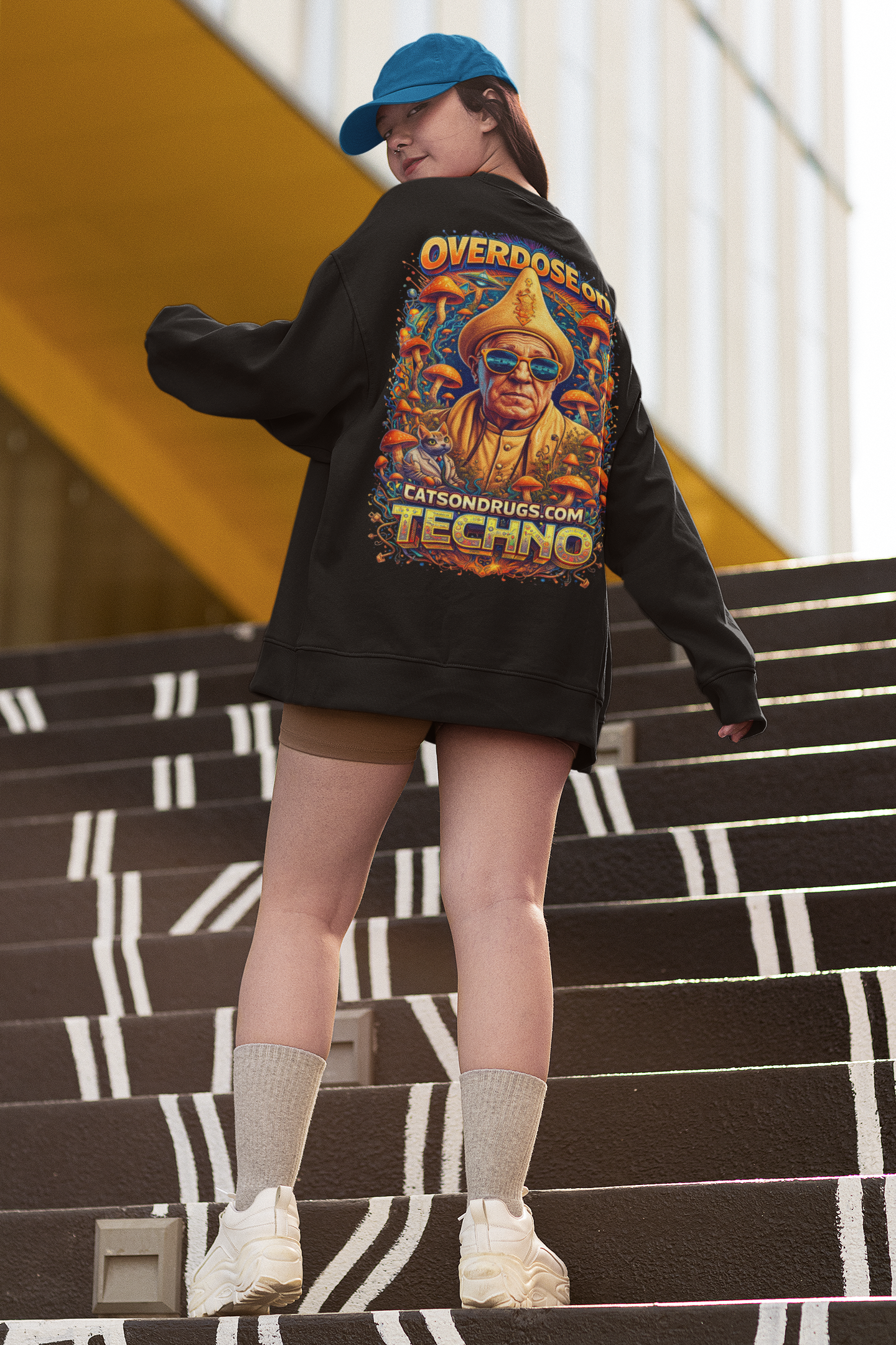 sudadera streetwear psicodelica rave