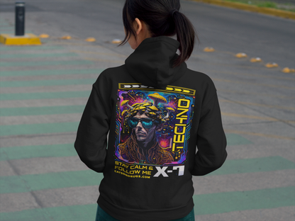 sudadera techno con capucha