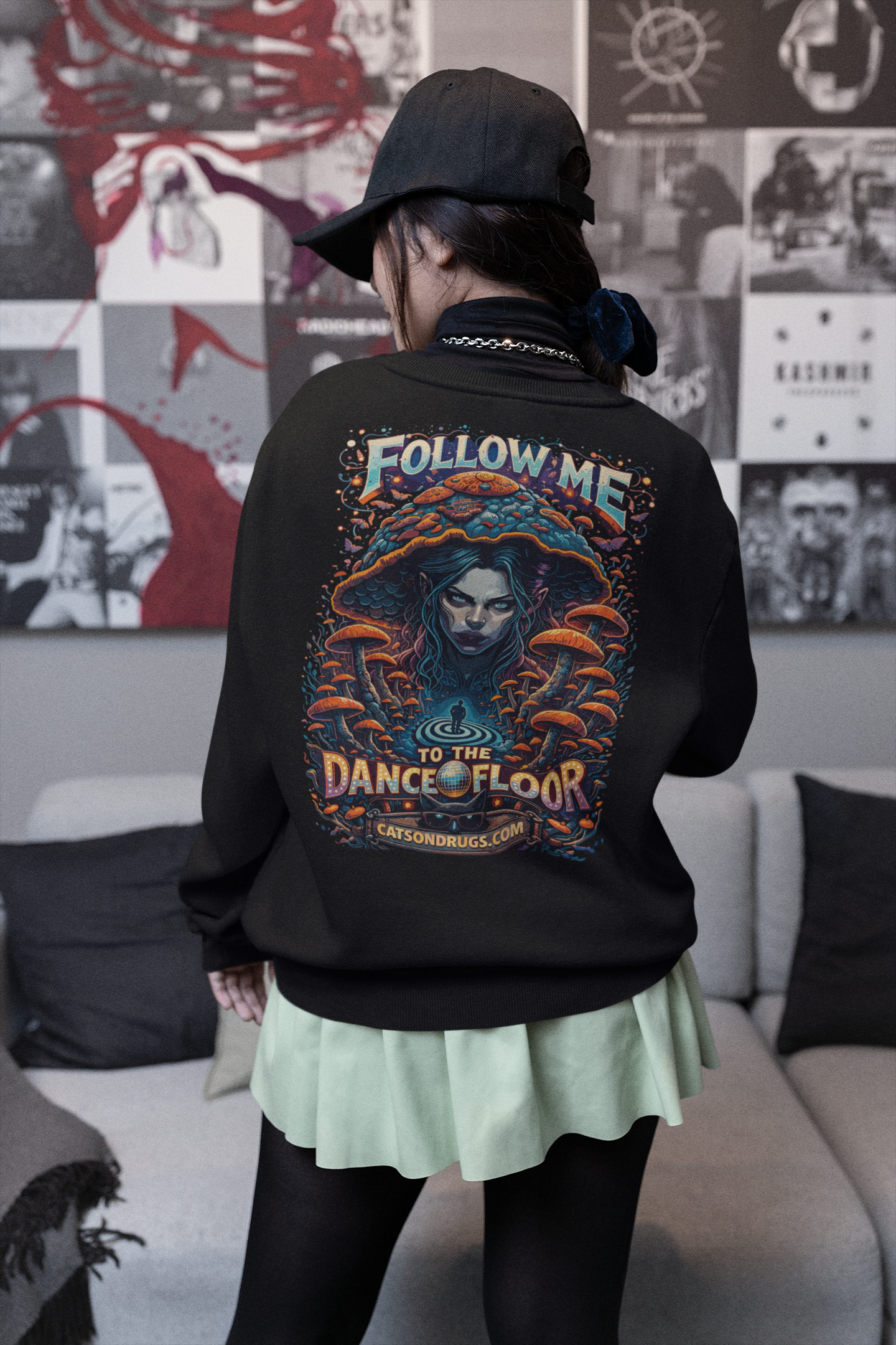 sudadera techno estampada