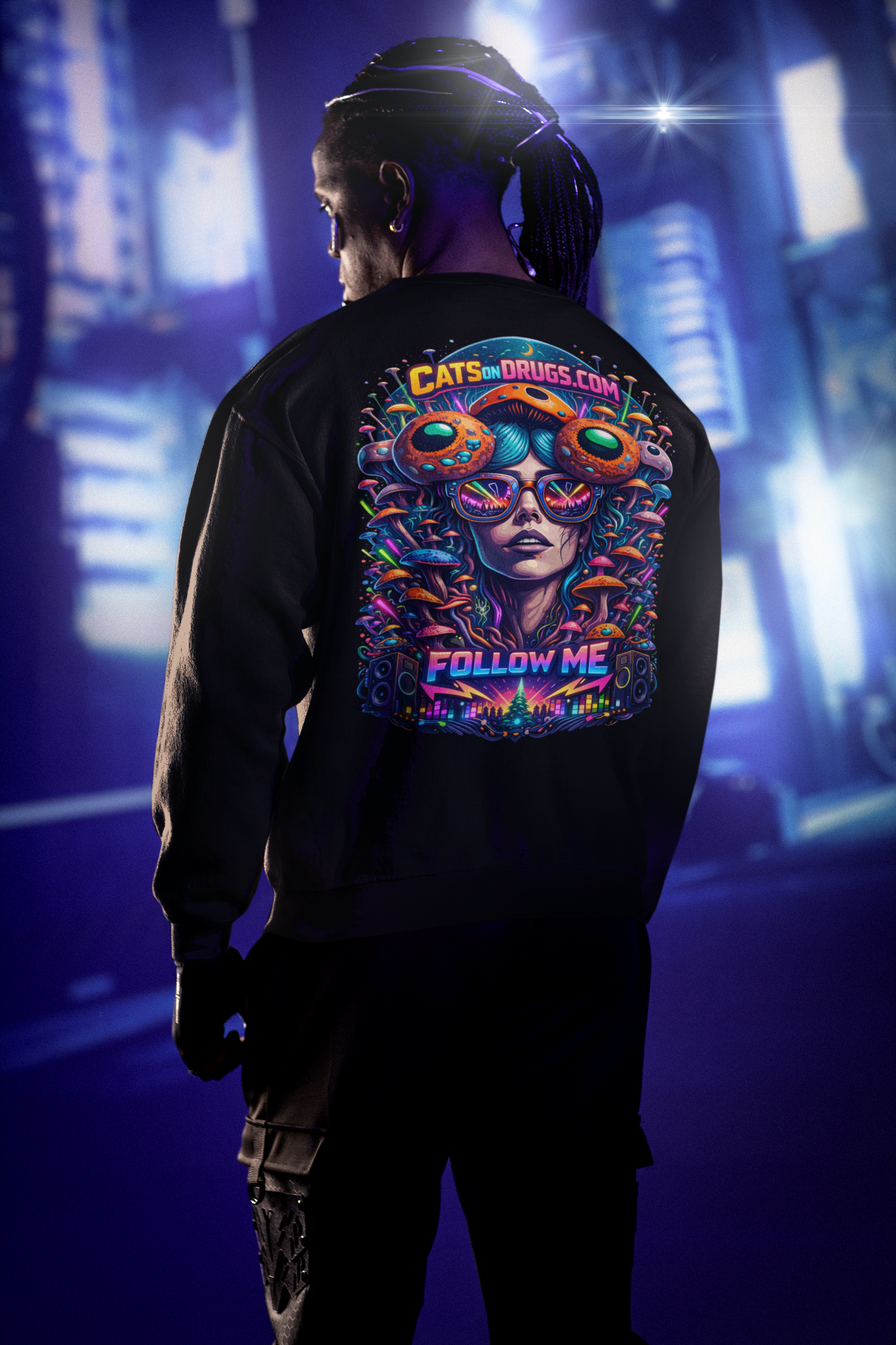 sudadera techno minimalista negra