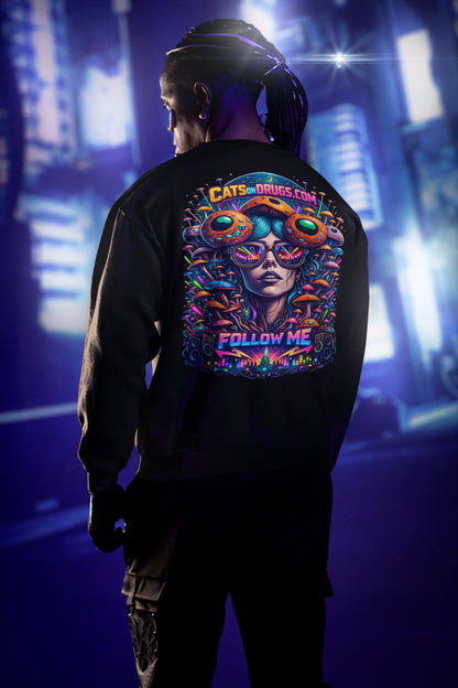 sudadera techno minimalista negra