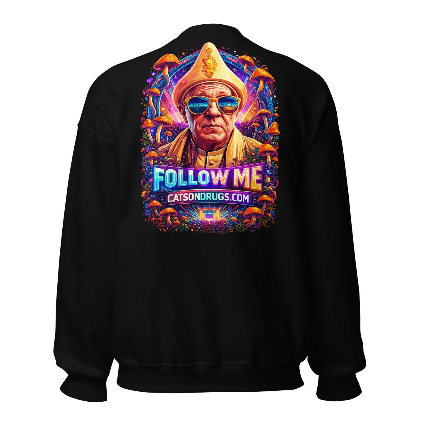 sudadera techno negra oversize