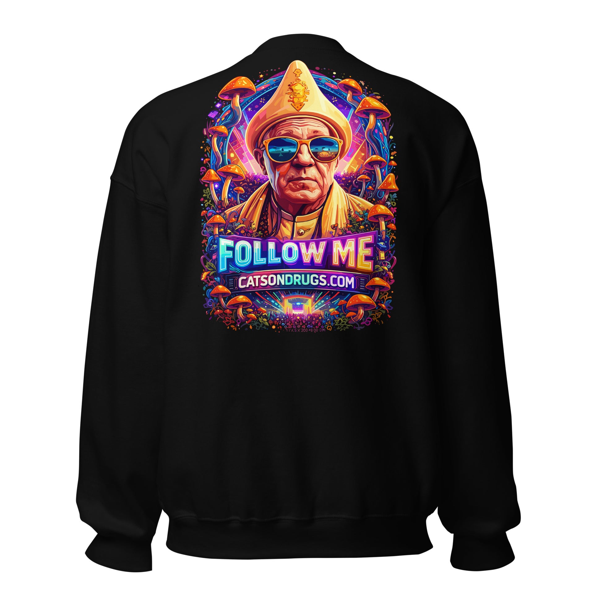 sudadera techno negra oversize