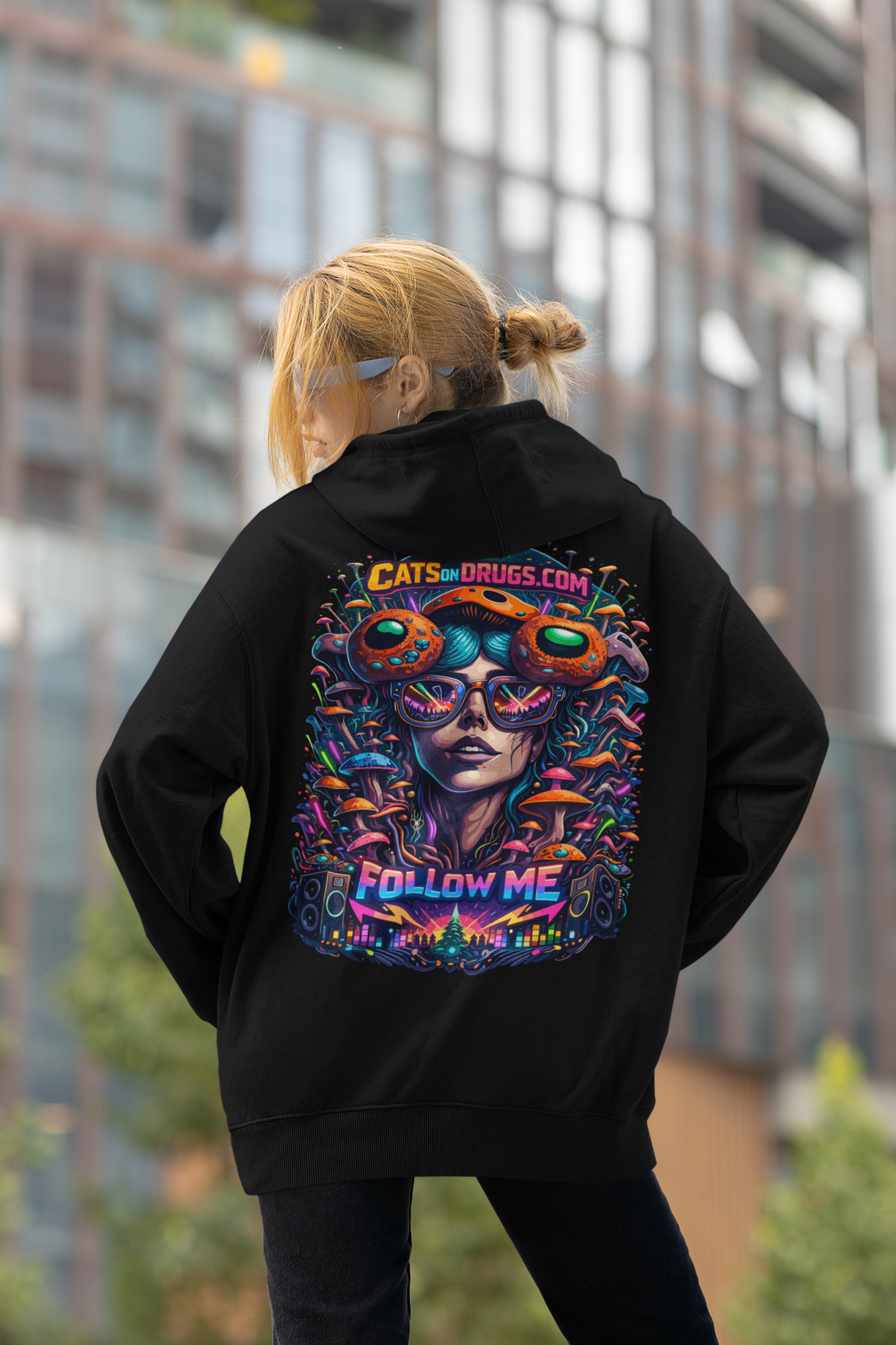 sudadera techno negra unisex