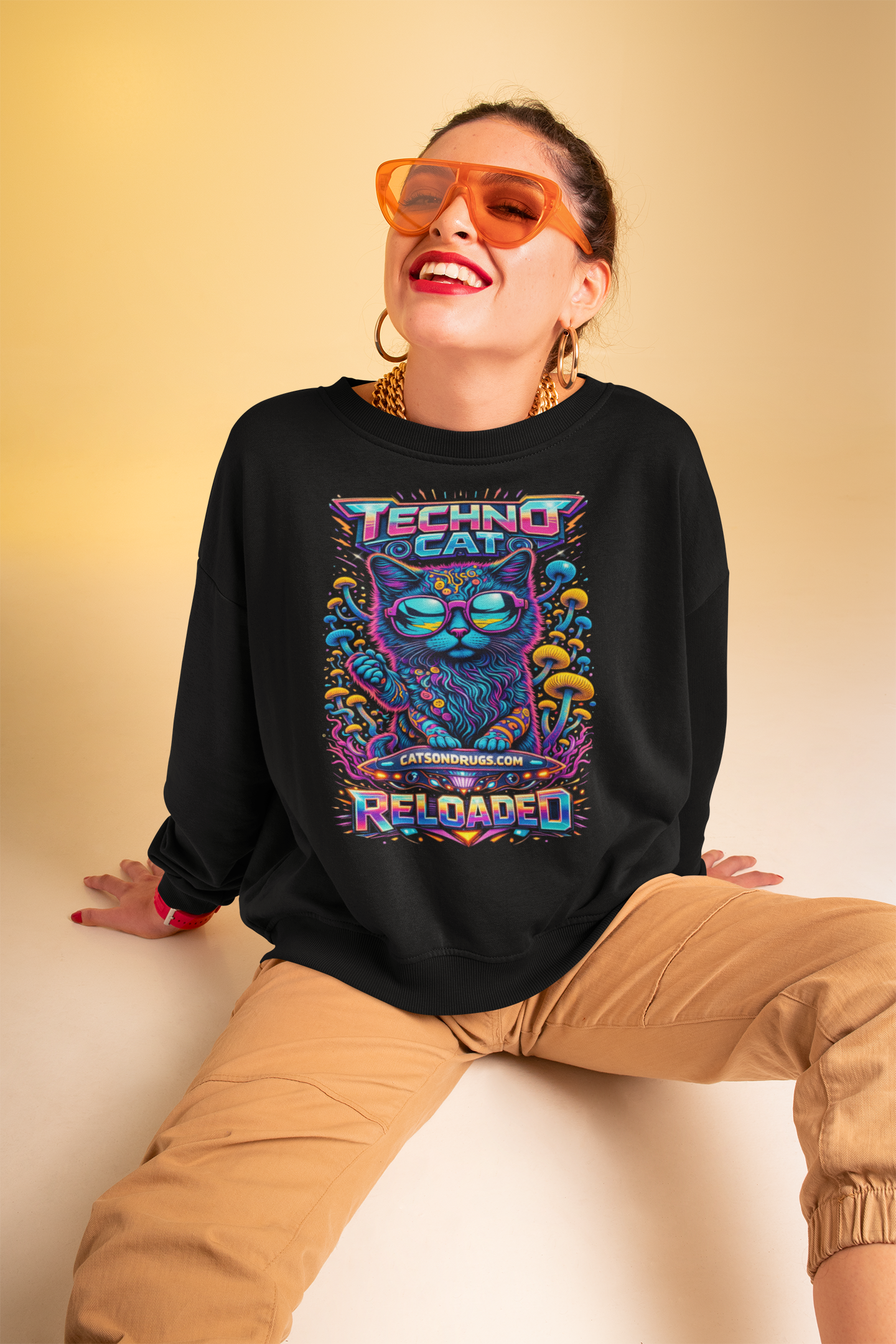 Sudadera Techno | Techno Cat Reloaded