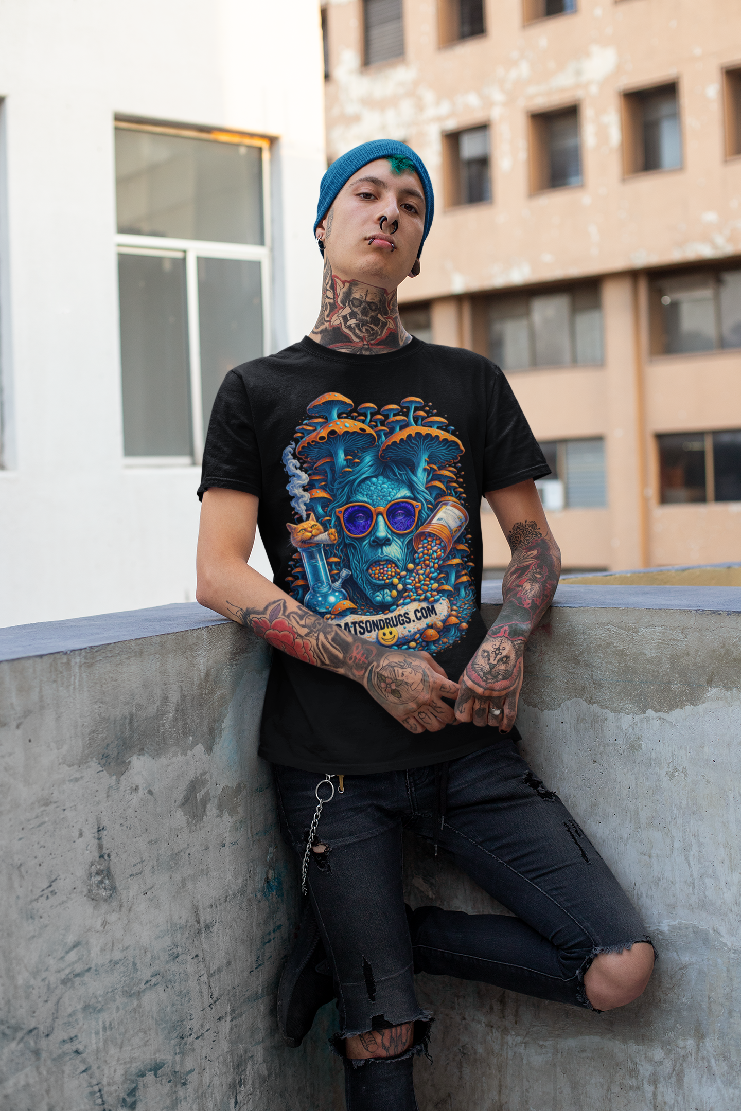 Trippy Mushroom Guy | Psychedelic T-Shirt | Ecstasy Edition