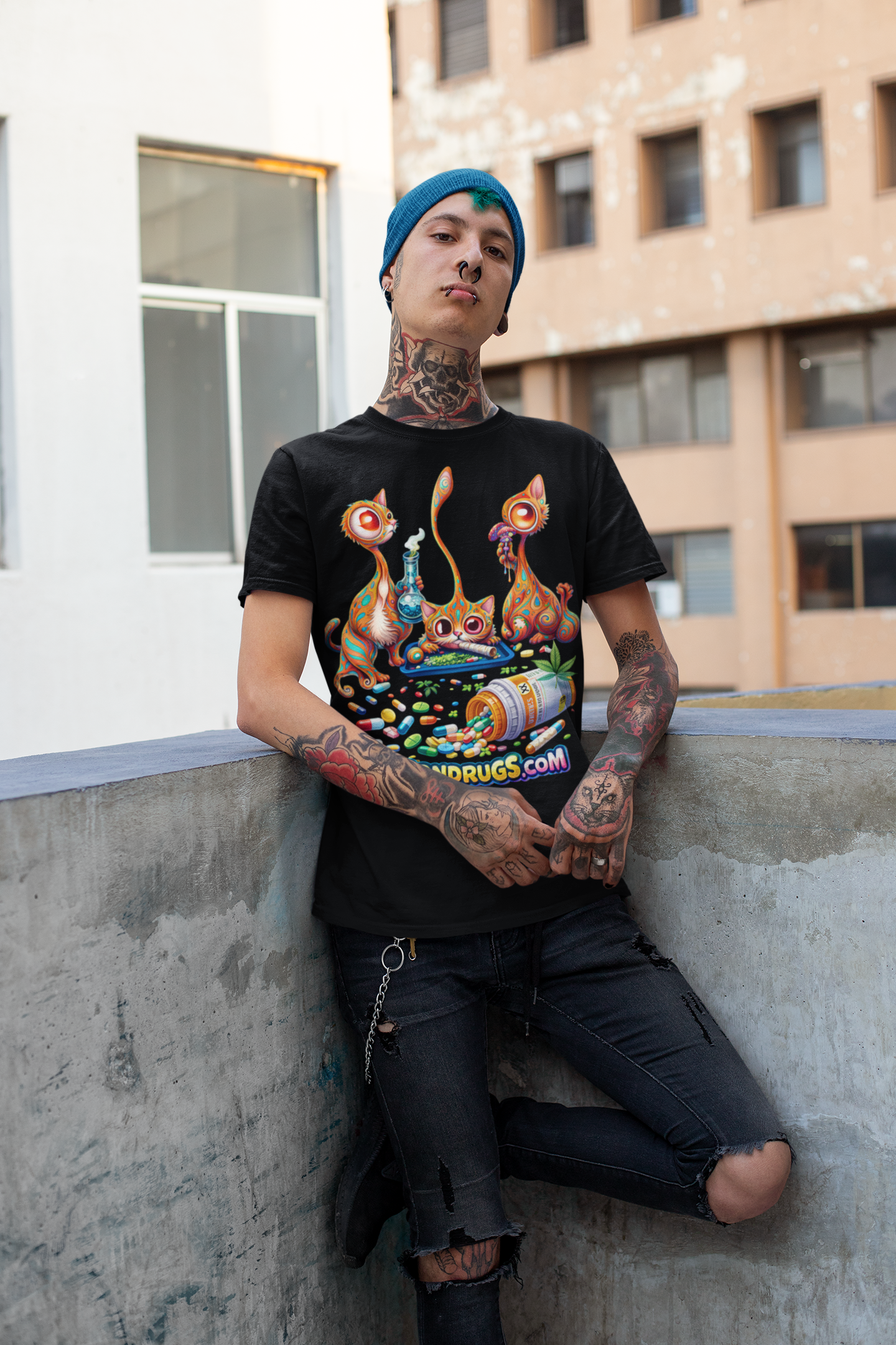 Trippy Cats | Psychedelic T-Shirt | Ecstasy Edition