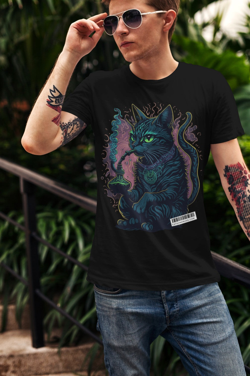 Psychedelic T-Shirt | Shisha Cat