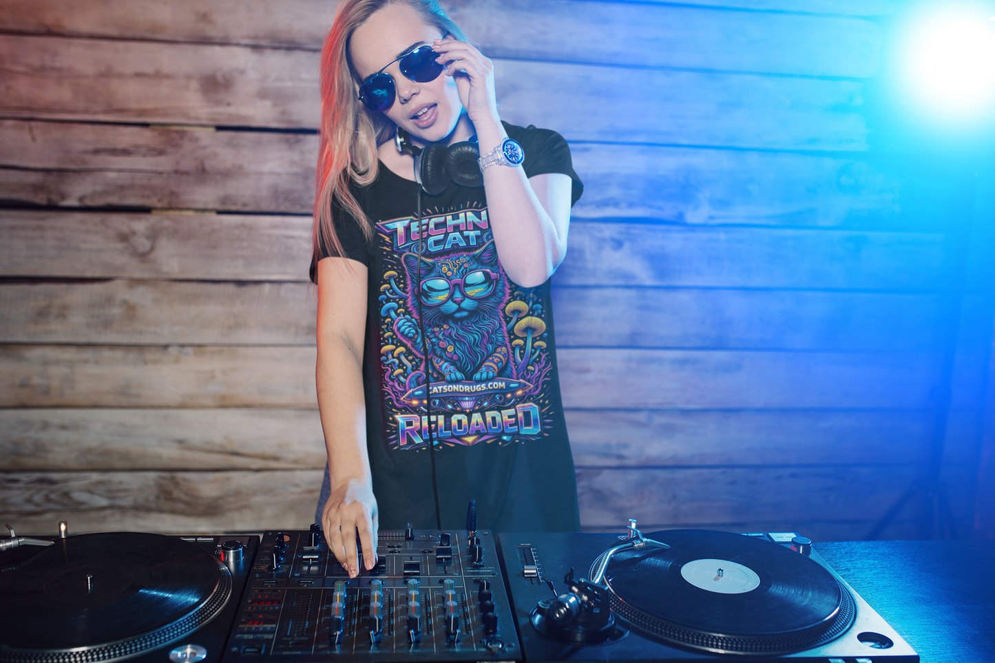 Techno T-Shirt | Techno Cat | Ecstasy Edition