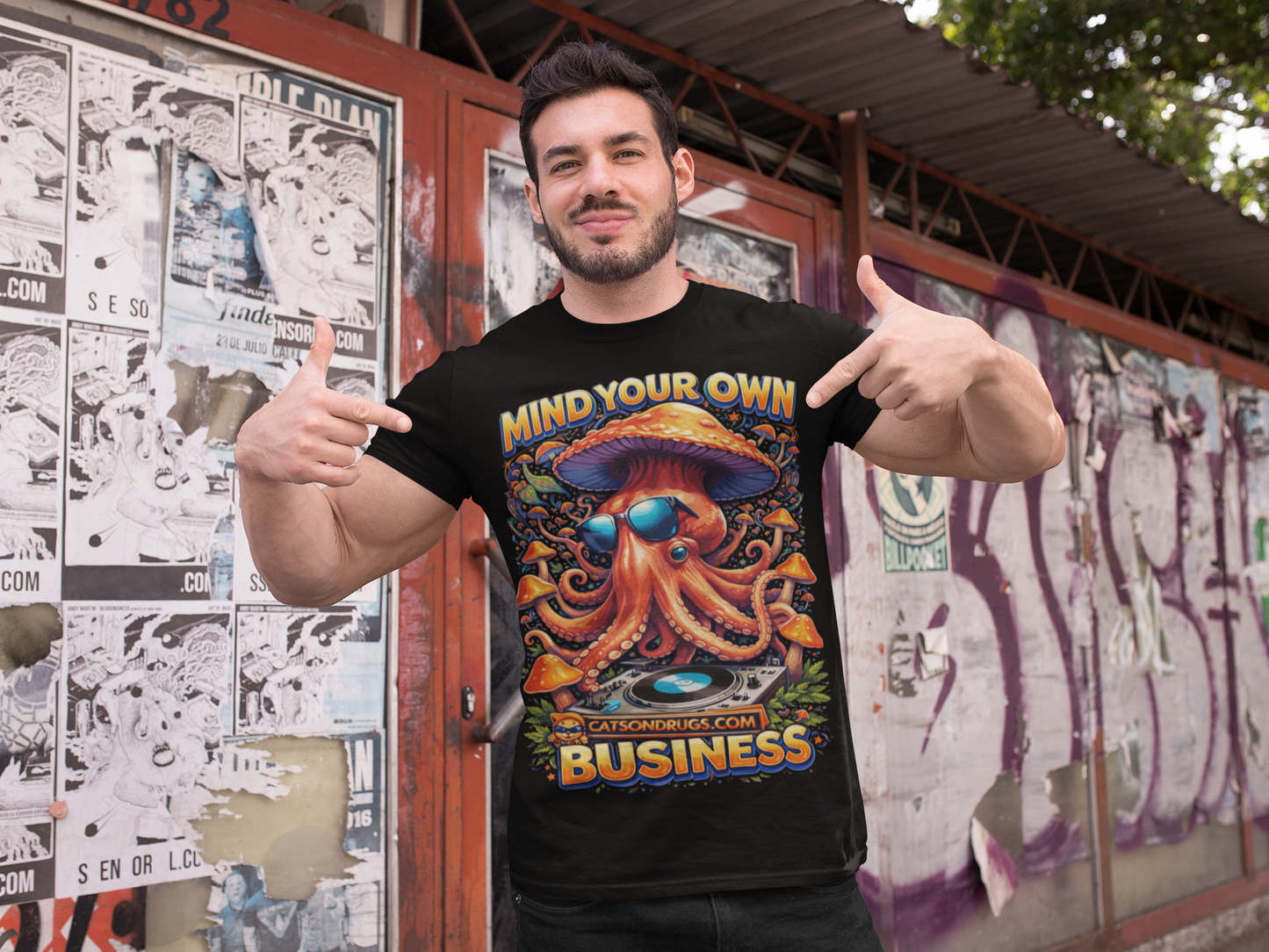 Techno T-Shirt | Rave Octopus | Ecstasy Edition