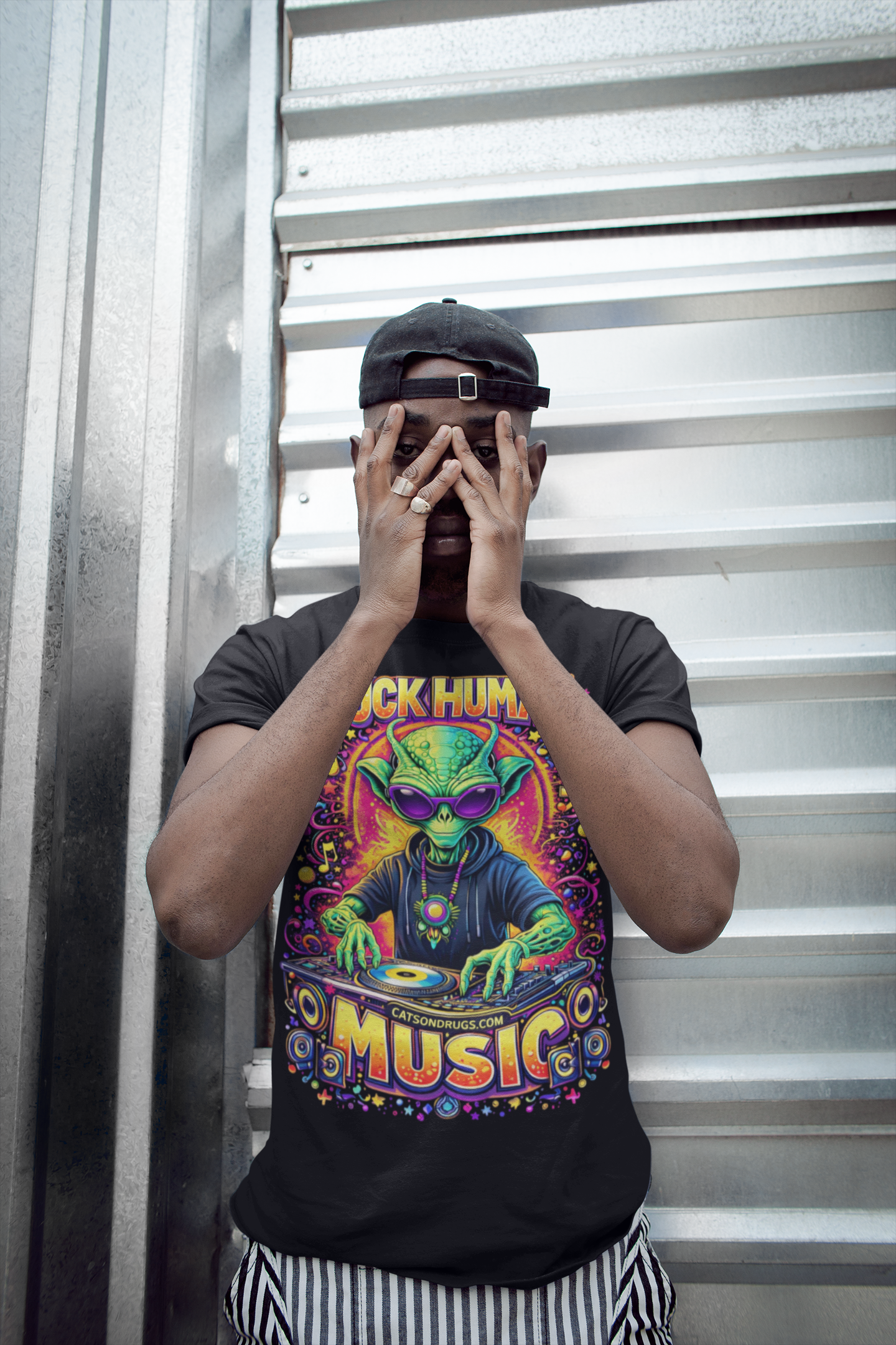 Psychedelic T-Shirt | Trippy Alien DJ | Ecstasy Edition