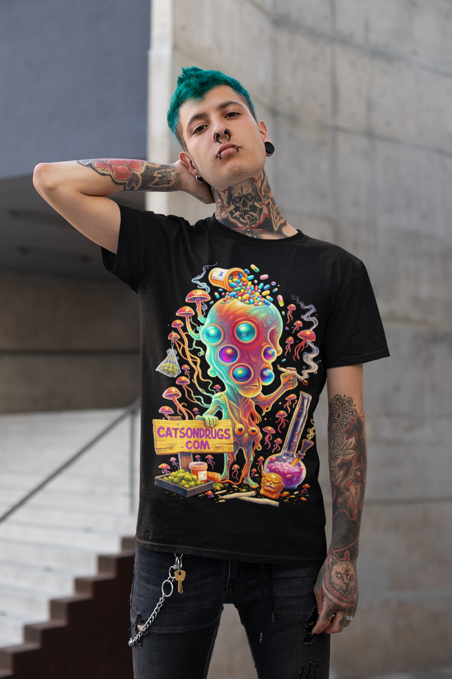 Trippy Alien | Psychedelic T-Shirt | Ecstasy Edition
