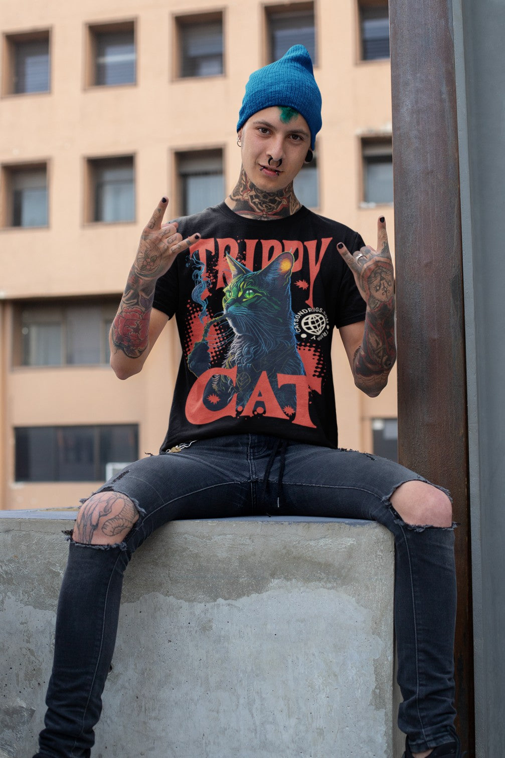 Trippy Cat | Psychedelic T-Shirt