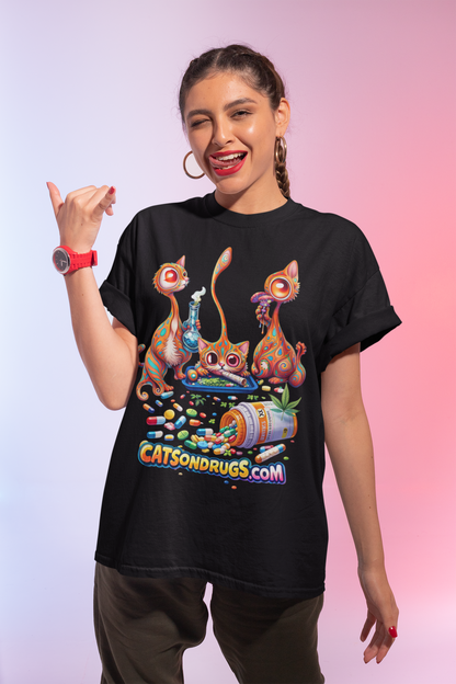 Trippy Cats | Psychedelic T-Shirt | Ecstasy Edition