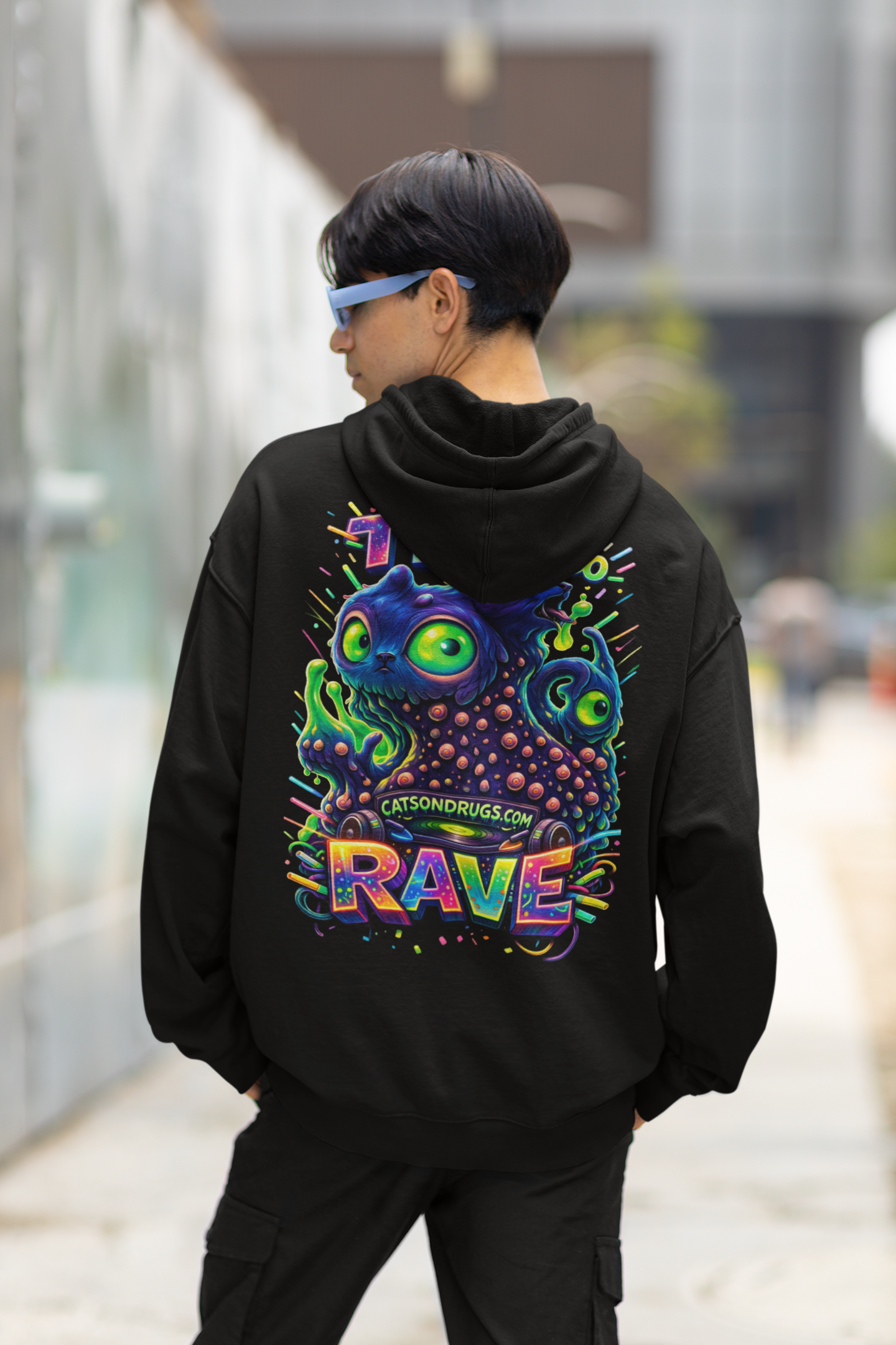 techno clubbing hoodie