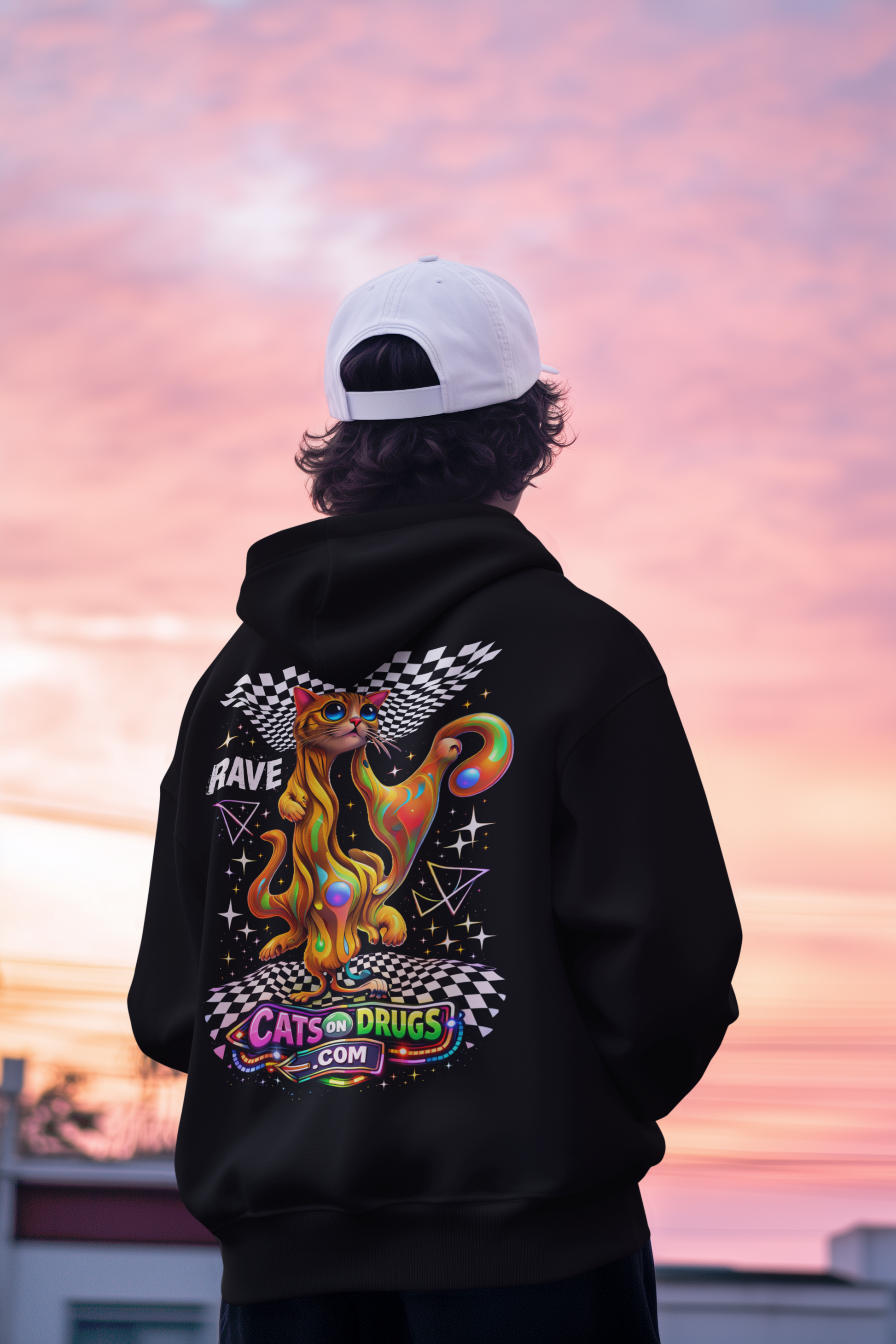 techno fashion streetwear hoodie