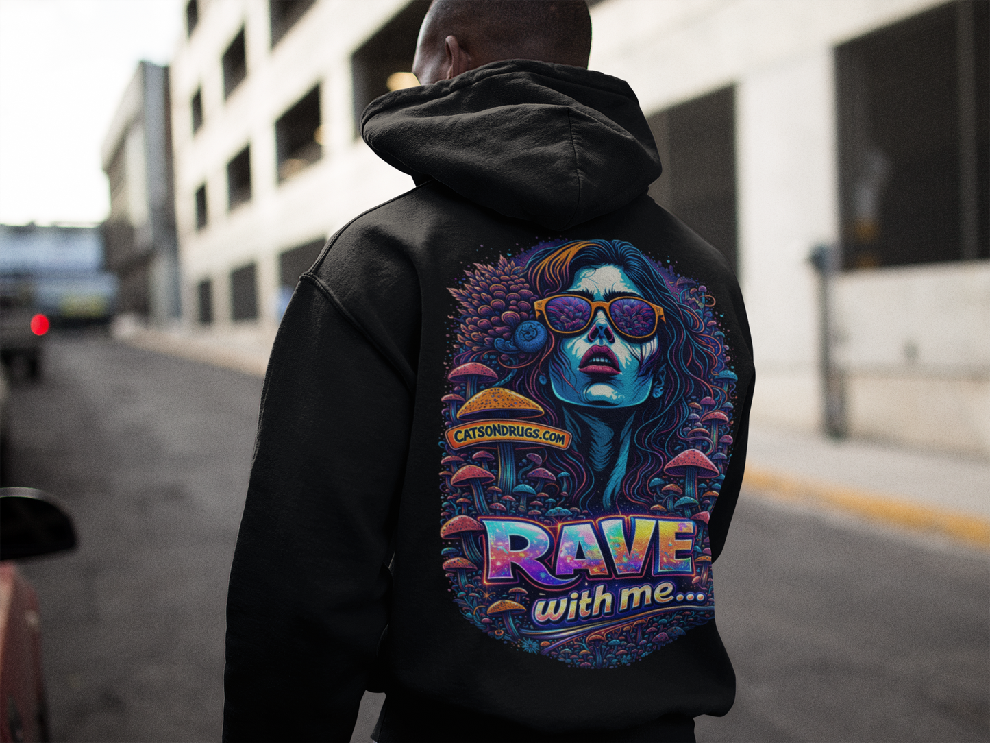 techno festival outfit hoodie