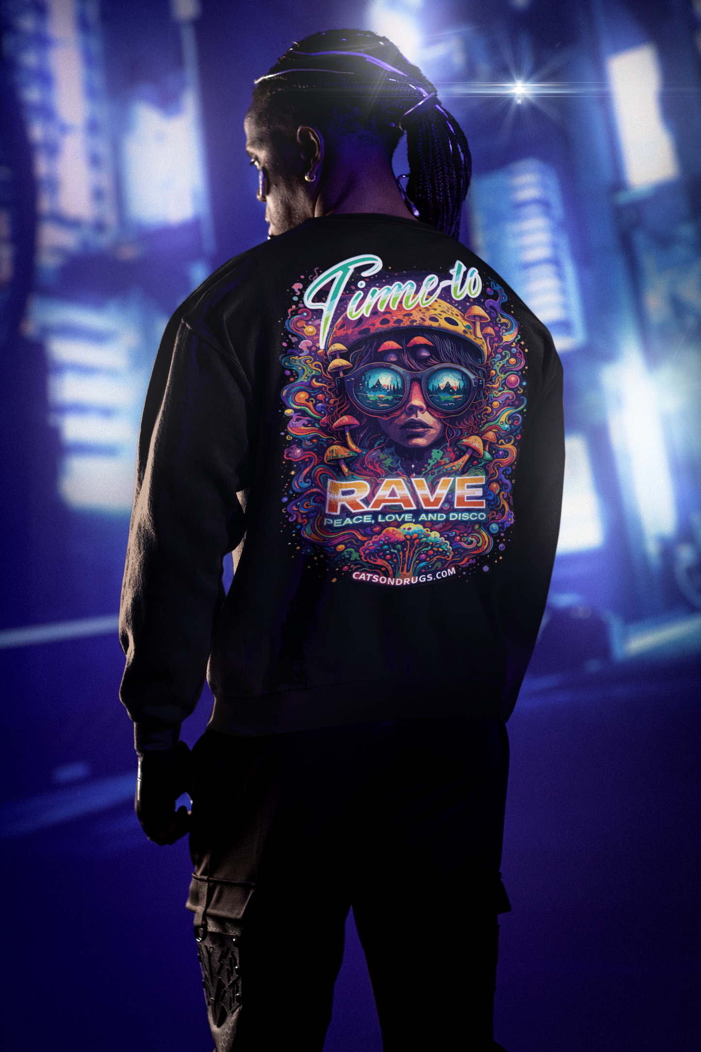 techno graphic sweatshirt