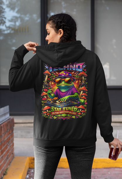 techno rave cyberpunk streetwear hoodie