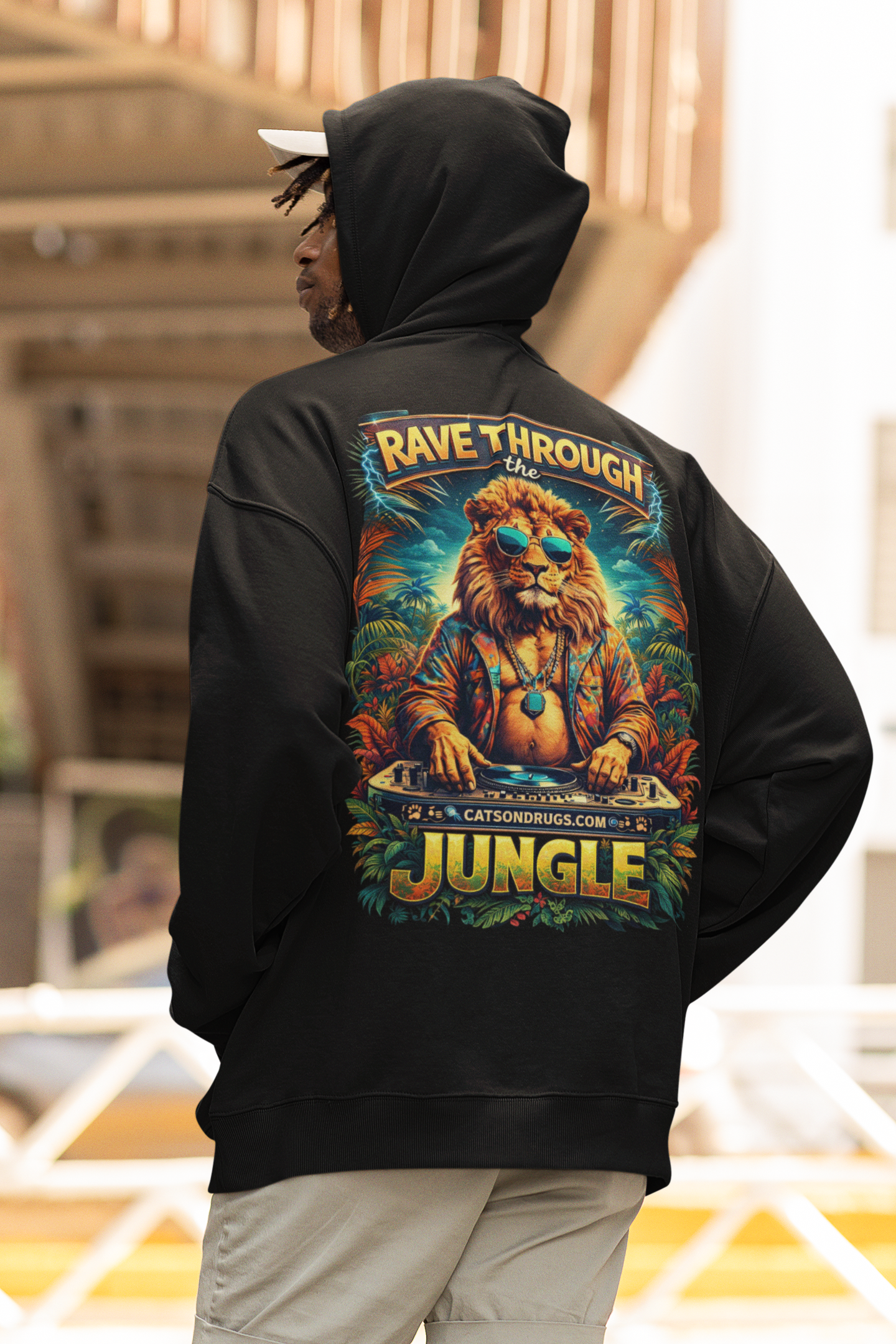 techno rave hoodie brand