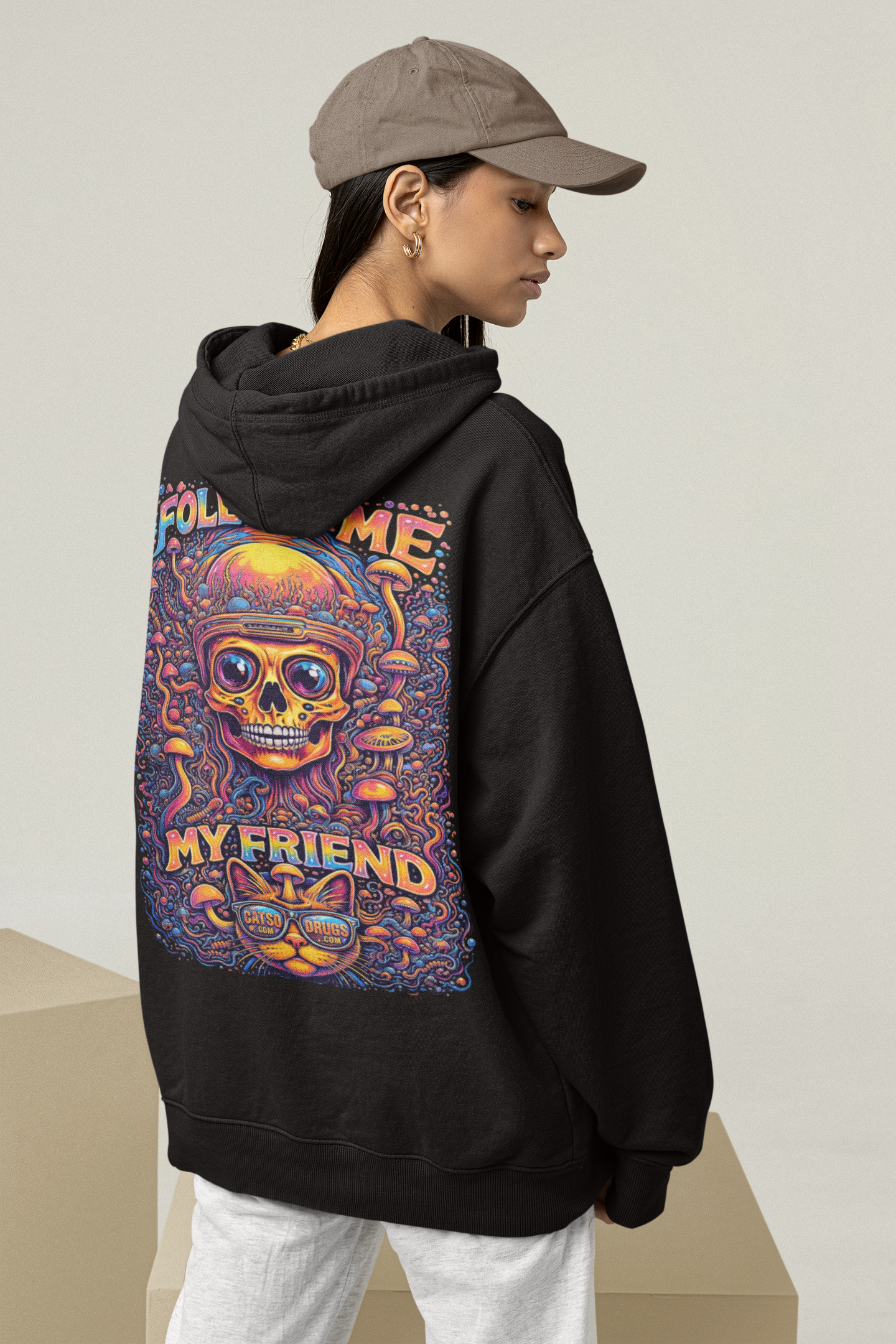 techno rave underground streetwear hoodie