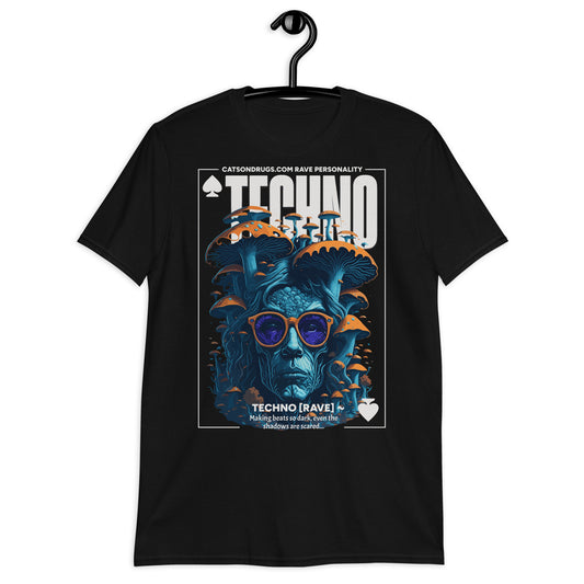 techno t-shirt from catsondrugs.com