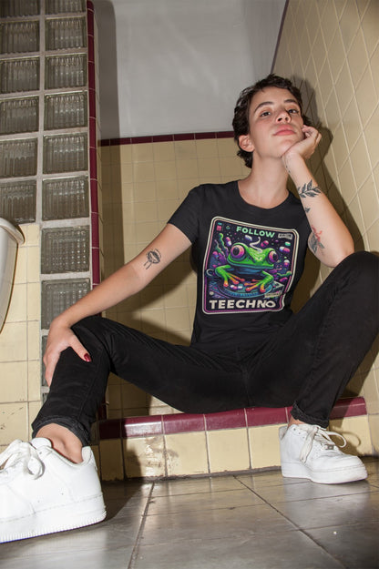 Follow Techno Frog - Techno T-Shirt