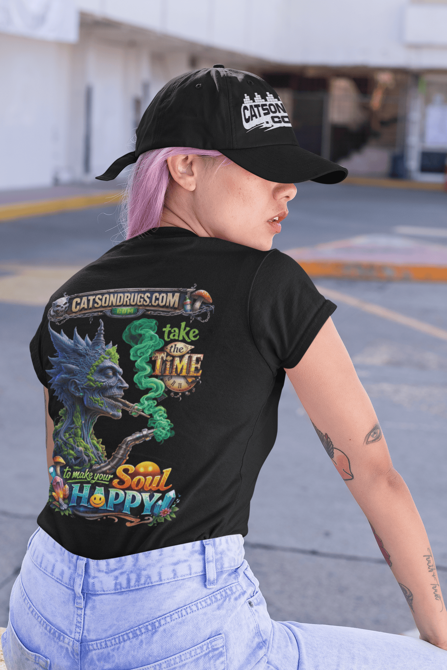 trippy cat funny tshirt
