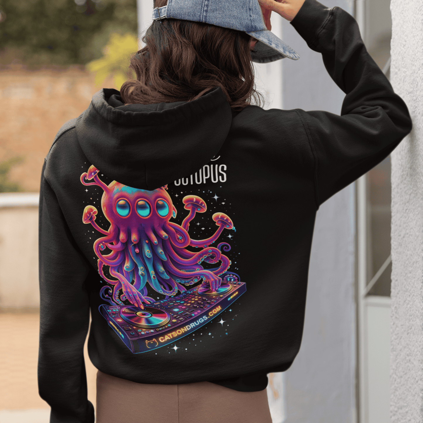 trippy neon hoodie