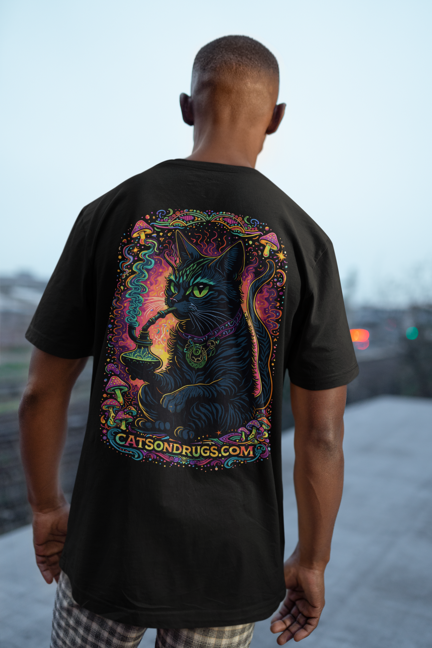 trippy neon rave clothing