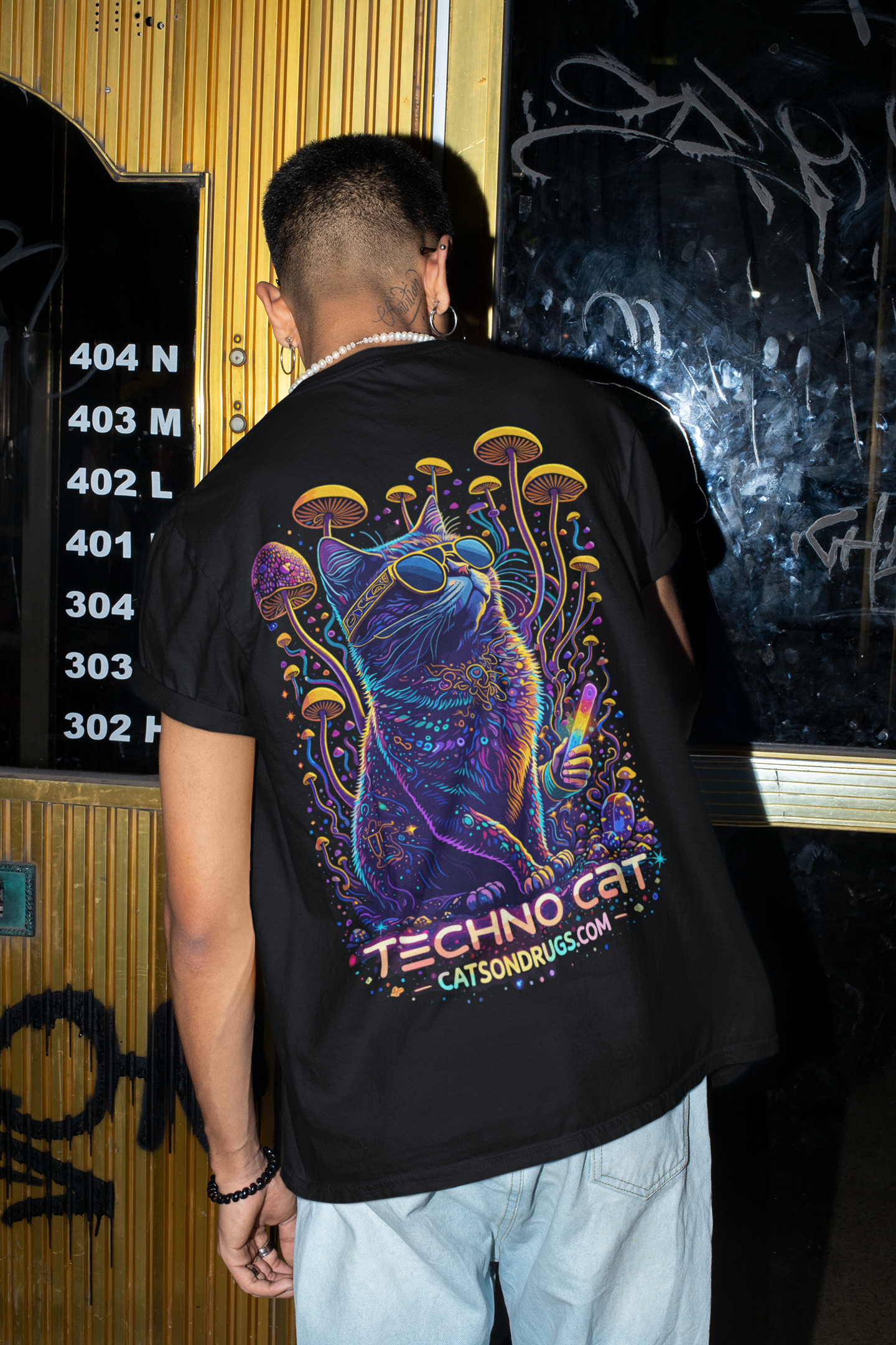 trippy psychedelic graphic tee