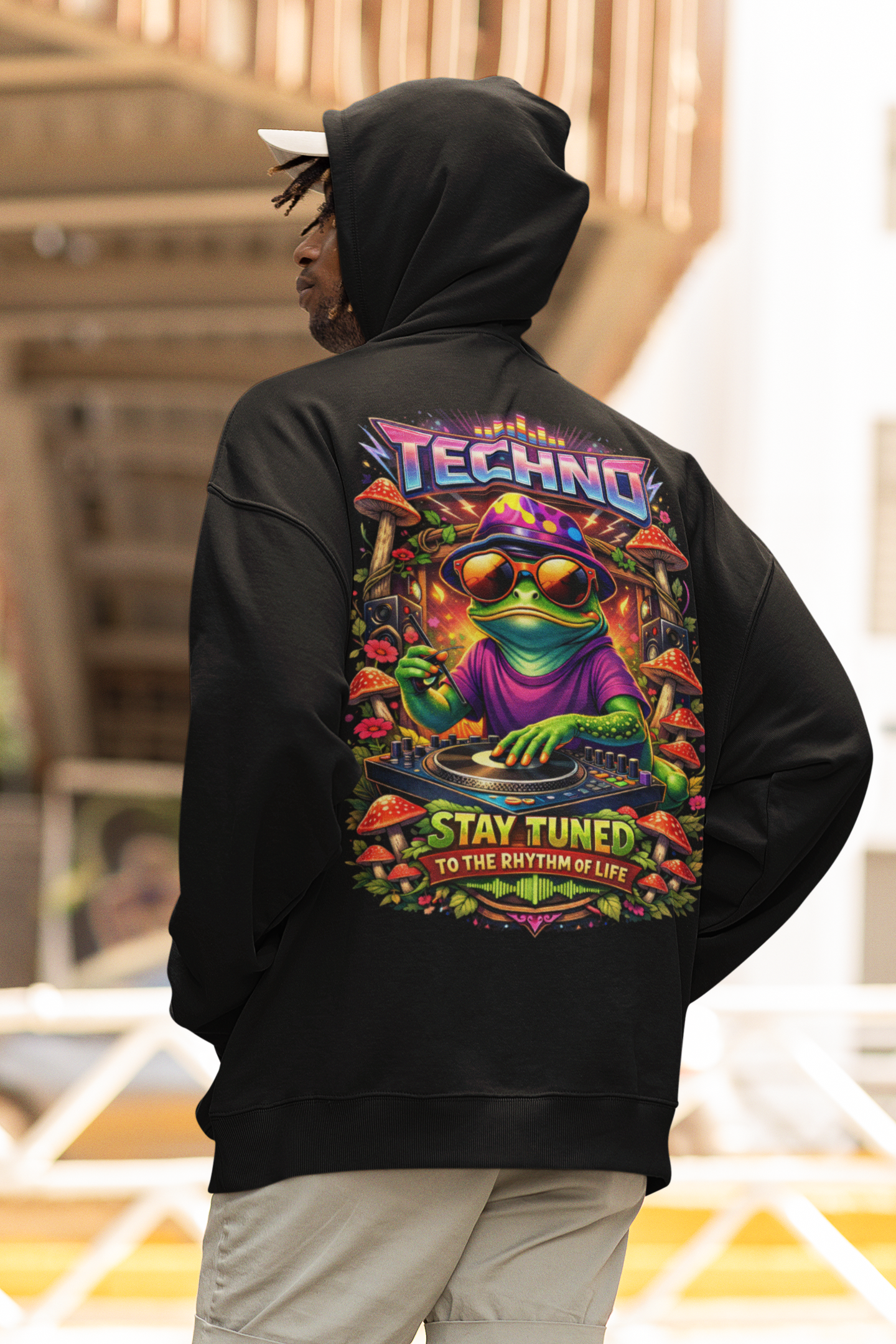 trippy psychedelic rave outfit hoodie