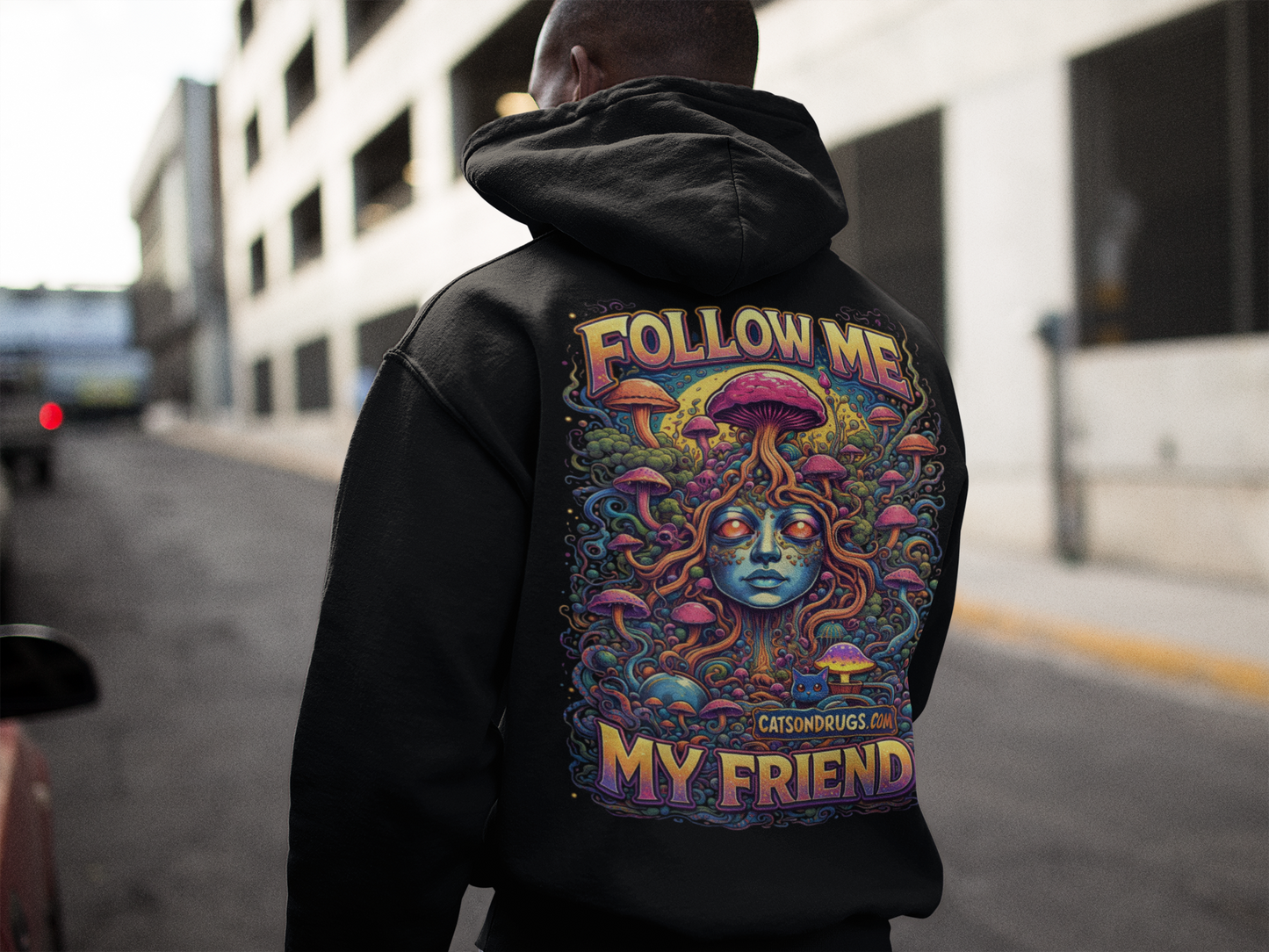 trippy psychedelic streetwear festival hoodie