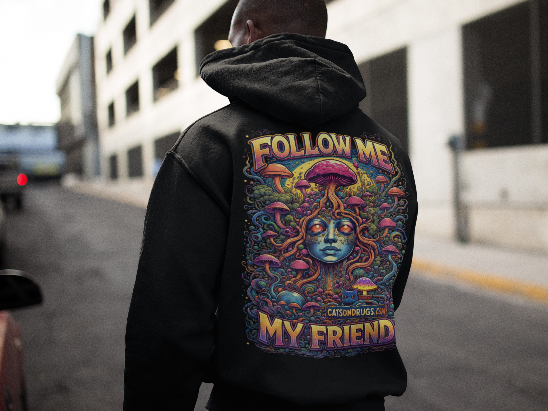 trippy psychedelic streetwear festival hoodie