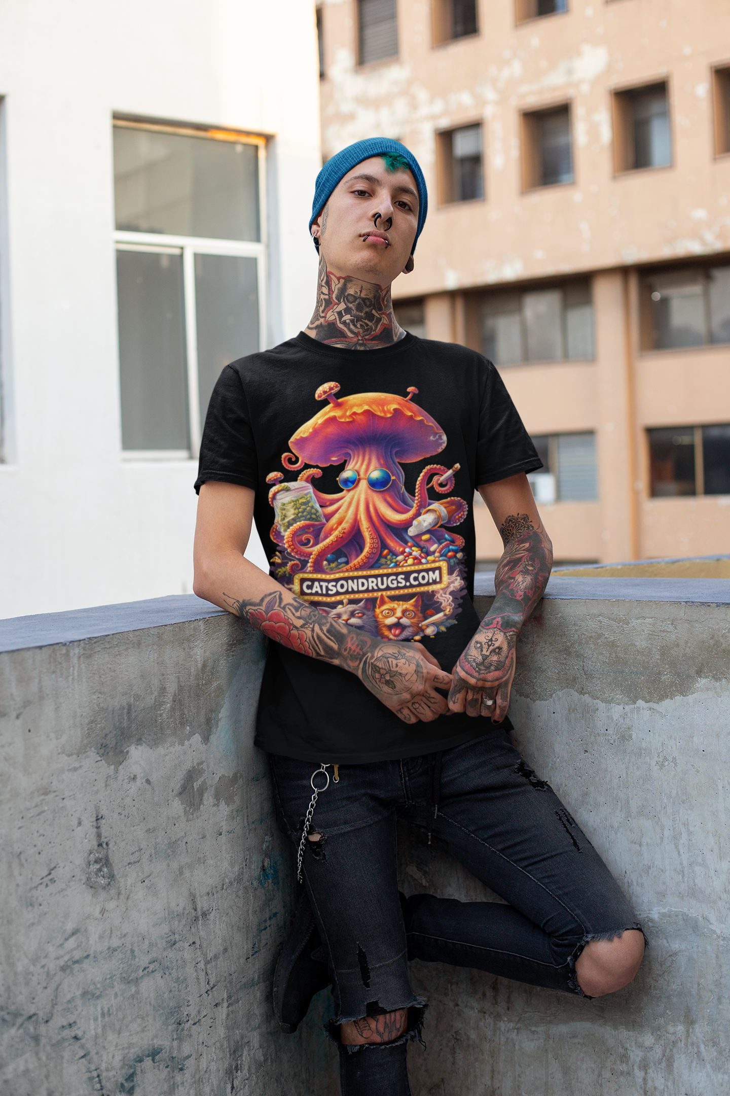 trippy sloth tshirt