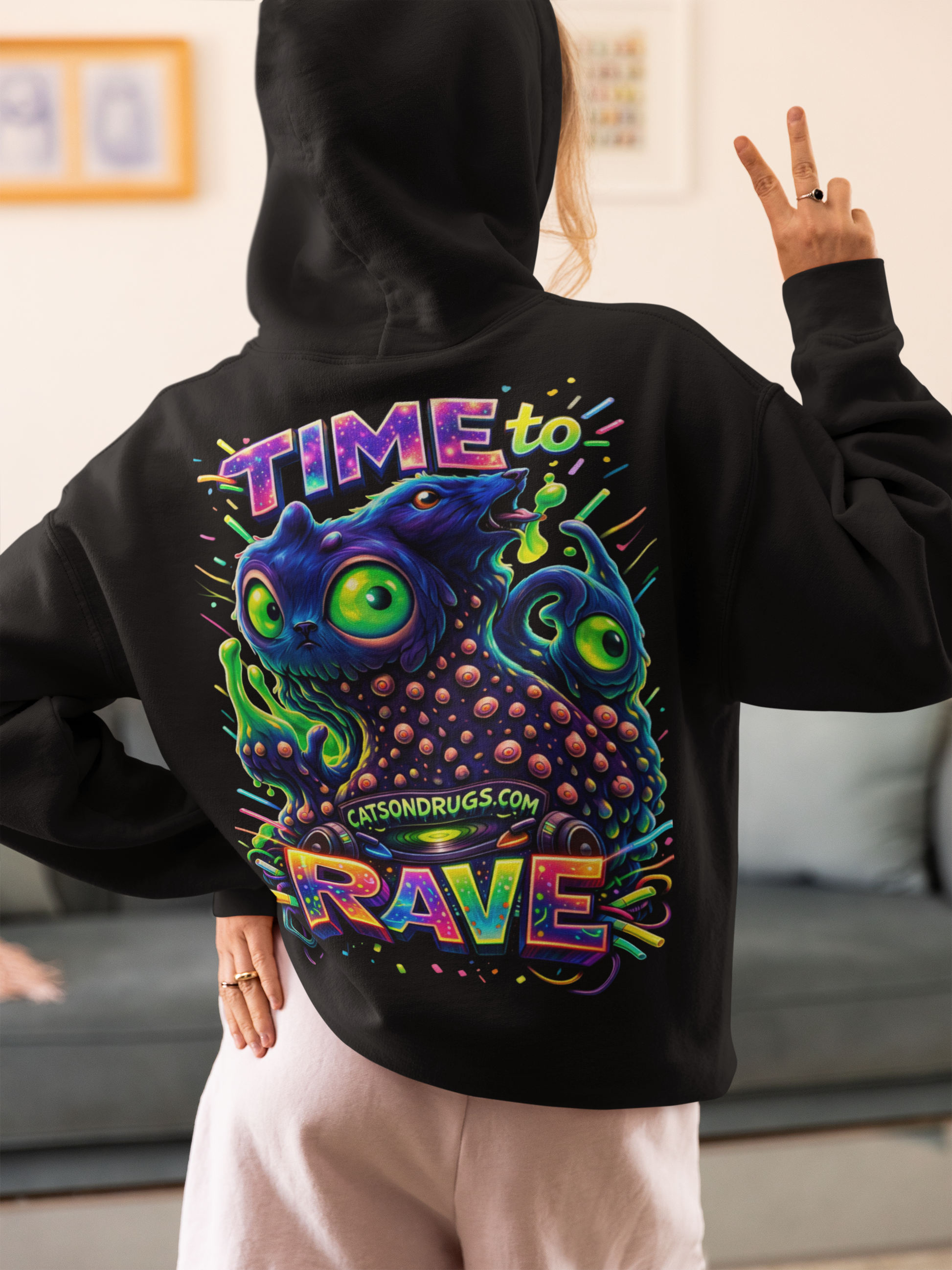 underground rave techno hoodie