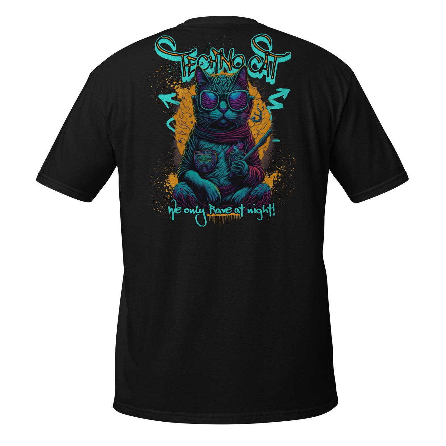 Rave at night cat - Unisex T-Shirt
