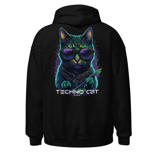 Techno Cat - Unisex Hoodie - CatsOnDrugs