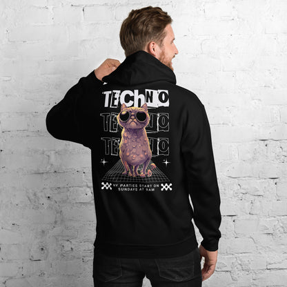 Rave Hoodie • Techno Cat • Ultimate Rave Streetwear